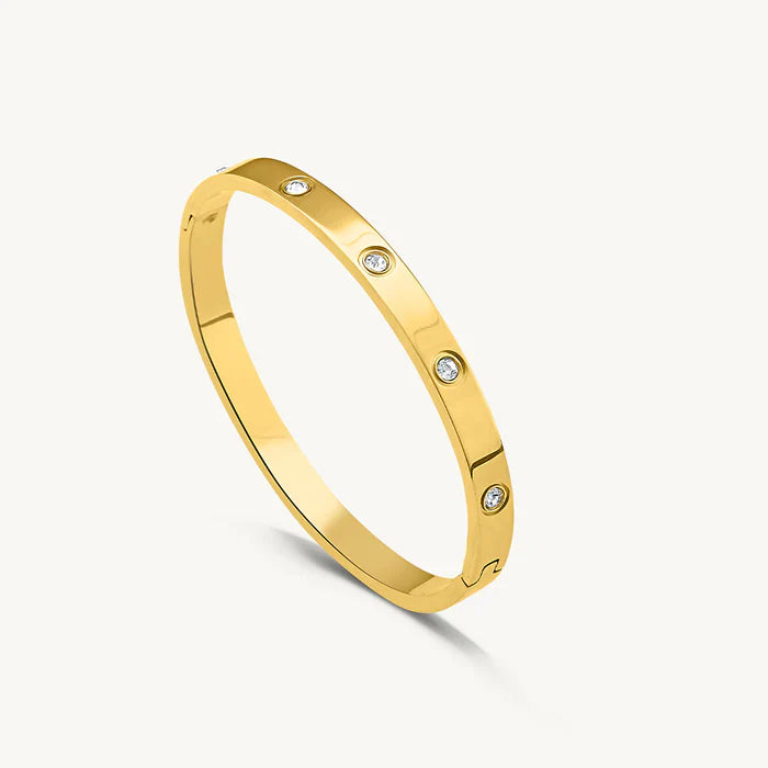 Crystal Love Bangle Bracelet - Sori Style-0