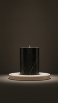Matte Black Marble Luxury Candle