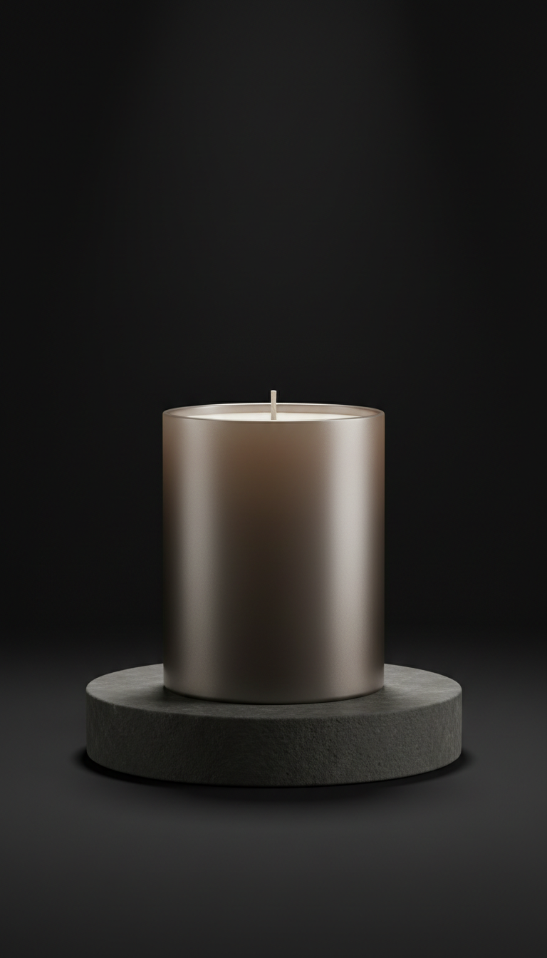 Smoked Silver Minimalist Candle