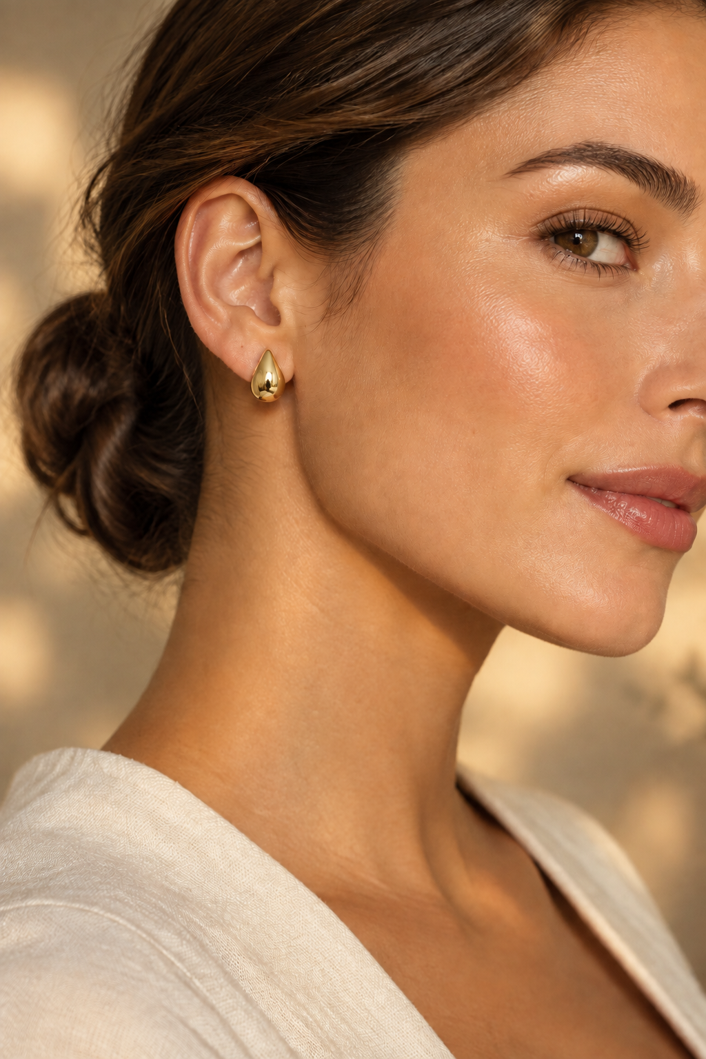 925 Sterling Silver Teardrop Earrings | 18K Gold & White Gold Studs – Mirrorstalk