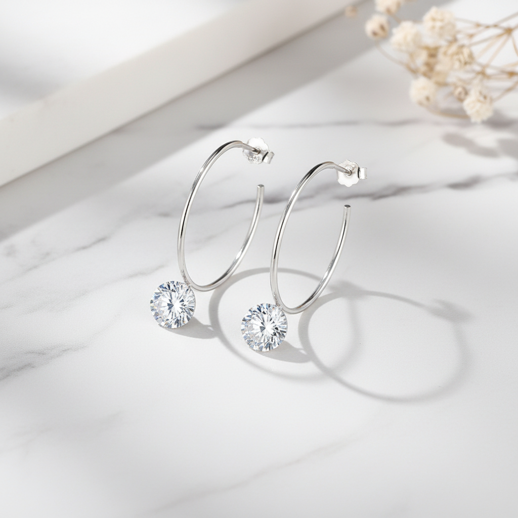 2ct Moissanite Stud Earrings in 925 Silver