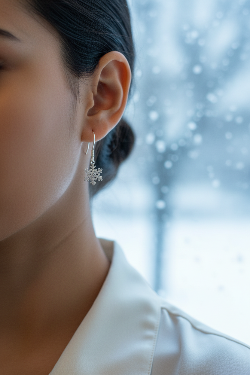 925 Sterling Silver Christmas Earrings