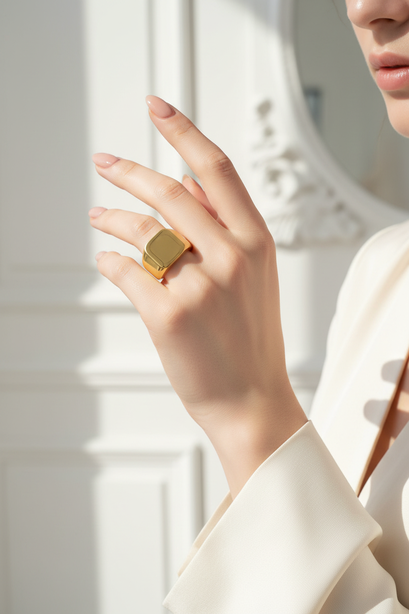 Vintage Signet Ring | Stainless Steel | Unisex